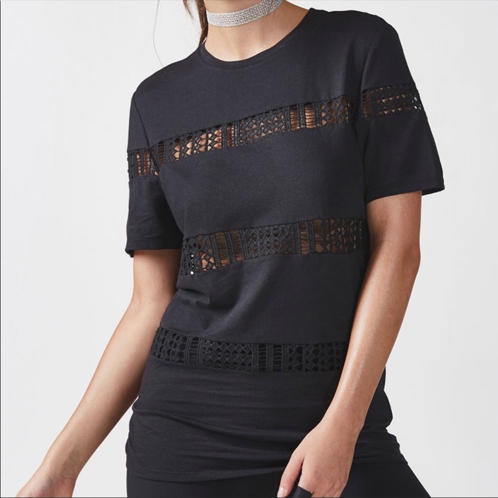Faletics} Zarina Black Crochet Cut Out … - Picture 1 of 7